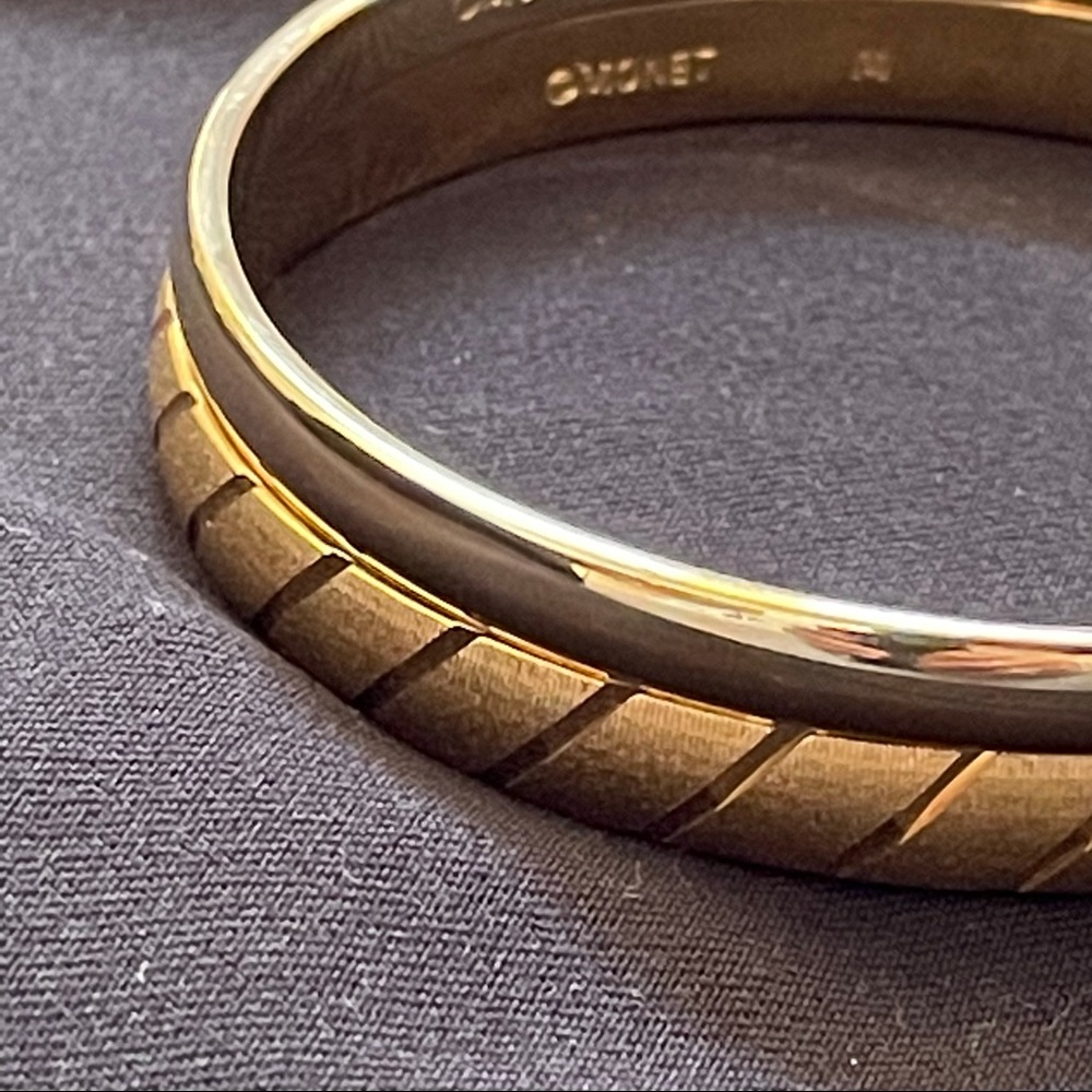 Monet Gold Toned Bangles set of 2 - Picture 2 of 9
